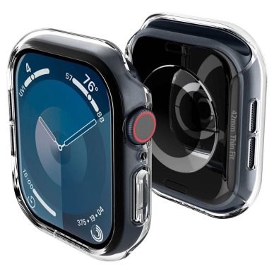 Spigen Thin Fit Dėklas skirtas Apple Watch 10 42mm - Permatomas