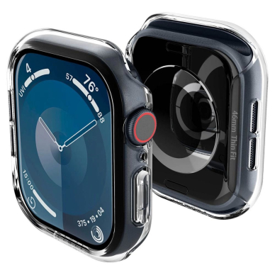 Spigen Thin Fit Dėklas Apple Watch 10 46mm - Skaidrus Spigen Thin Fit Dėklas Apple Watch 10 46mm - Skaidrus