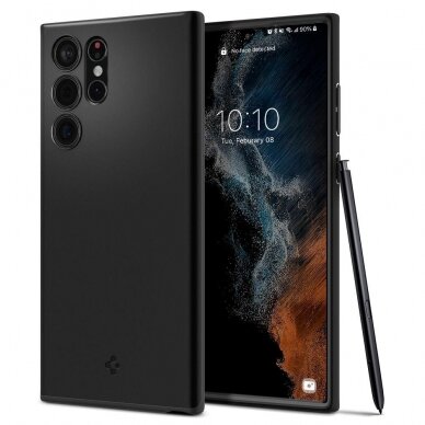 SAMSUNG GALAXY S22 ULTRA DĖKLAS SPIGEN THIN FIT JUODAS SAMSUNG GALAXY S22 ULTRA DĖKLAS SPIGEN THIN FIT JUODAS