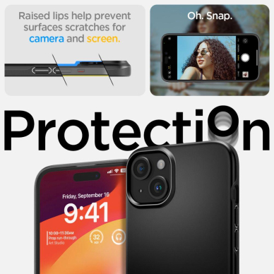 Akcija! Apsauginis dėklas Spigen THIN FIT IPHONE 15 PLUS Juodas 10 Akcija! Apsauginis dėklas Spigen THIN FIT IPHONE 15 PLUS Juodas 10