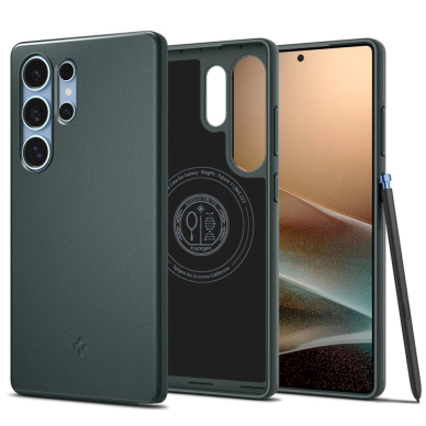 Spigen Thin Fit Mag Dėklas Samsung Galaxy S25 Ultra - Žalias Spigen Thin Fit Mag Dėklas Samsung Galaxy S25 Ultra - Žalias