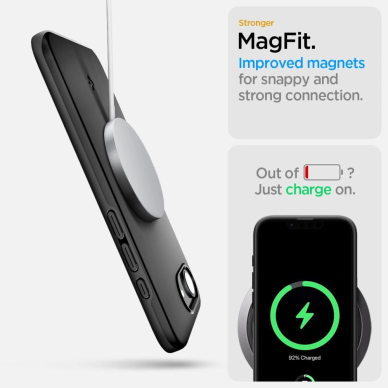 Spigen Thin Fit Mag iPhone 16e Dėklas - Juodas 11
