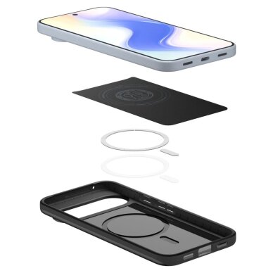 Google Pixel 10 / 10 Pro dėklas Spigen Thin Fit Mag, MagSafe – juodas 10