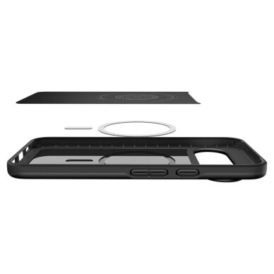 Google Pixel 10 / 10 Pro dėklas Spigen Thin Fit Mag, MagSafe – juodas 9