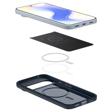Google Pixel 10 / 10 Pro dėklas Spigen Thin Fit Mag, MagSafe – grafitas 10
