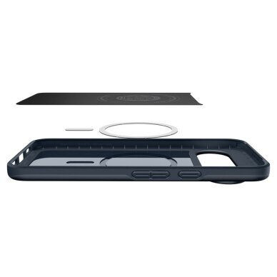 Google Pixel 10 / 10 Pro dėklas Spigen Thin Fit Mag, MagSafe – grafitas 9