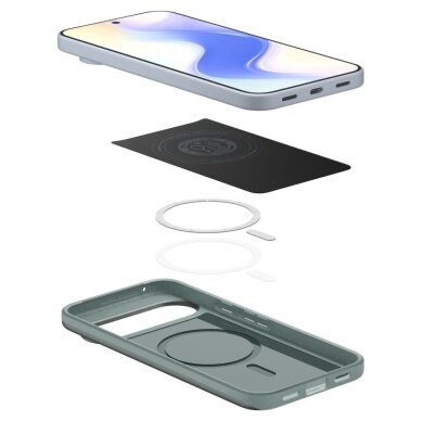 Google Pixel 10 / 10 Pro dėklas Spigen Thin Fit Mag, MagSafe – žalias 10