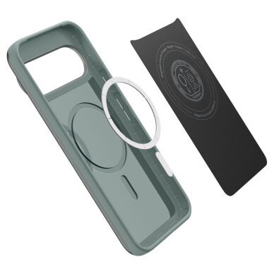 Google Pixel 10 / 10 Pro dėklas Spigen Thin Fit Mag, MagSafe – žalias 11