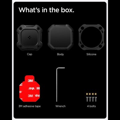 AirTag 1/2 dėklas Spigen Tough Armor – juodas 15