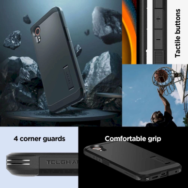 Spigen Tough Armor Dėklas skirtas Samsung Galaxy XCover 7 - Juodas 10 Spigen Tough Armor Dėklas skirtas Samsung Galaxy XCover 7 - Juodas 10