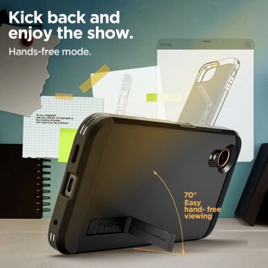 Samsung Galaxy Xcover 7 Pro dėklas Spigen Tough Armor – juodas 8