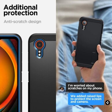 Samsung Galaxy Xcover 7 Pro dėklas Spigen Tough Armor – juodas 9