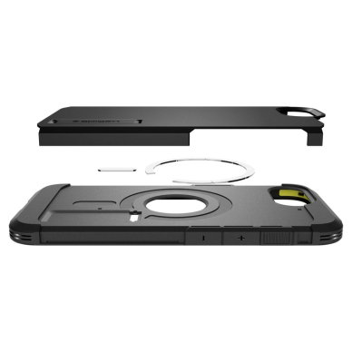 Spigen Tough Armor Dėklas with MagSafe skirtas iPhone SE 4 (2025) su stoveliu - Juodas 6