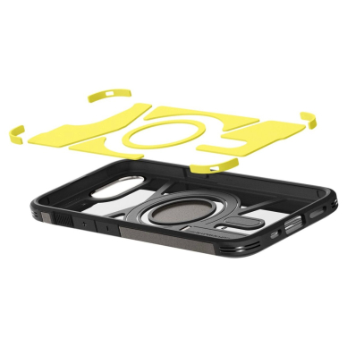 Spigen Tough Armor Dėklas with MagSafe skirtas iPhone SE 4 (2025) su stoveliu - Pilkas 10