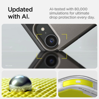 Spigen Tough Armor Dėklas with MagSafe skirtas iPhone SE 4 (2025) su stoveliu - Pilkas 14