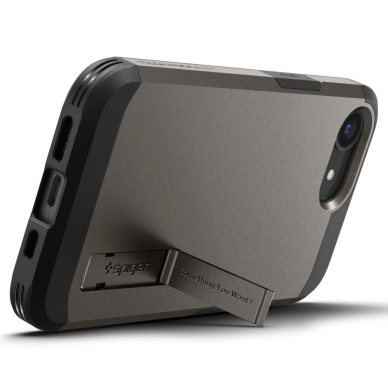 Spigen Tough Armor Dėklas with MagSafe skirtas iPhone SE 4 (2025) su stoveliu - Pilkas 3