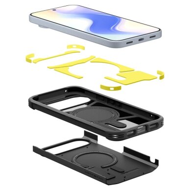 Google Pixel 10 / 10 Pro dėklas Spigen Tough Armor Mag, MagSafe – juodas 8