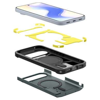 Google Pixel 10 / 10 Pro dėklas Spigen Tough Armor Mag, MagSafe – žalias 8