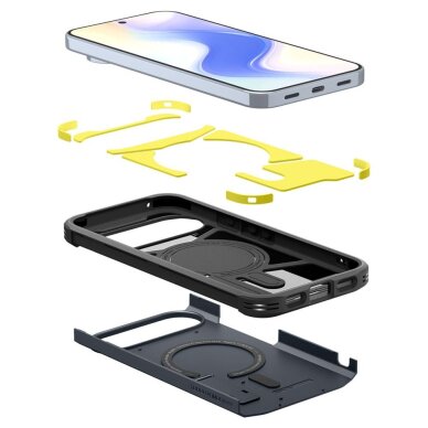 Google Pixel 10 Pro XL Spigen Tough Armor Mag MagSafe dėklas – grafito spalvos 8