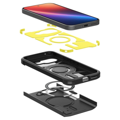 Google Pixel 9A – Spigen Tough Armor Mag MagSafe dėklas - Juodas 7