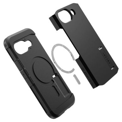 Google Pixel 9A – Spigen Tough Armor Mag MagSafe dėklas - Juodas 8