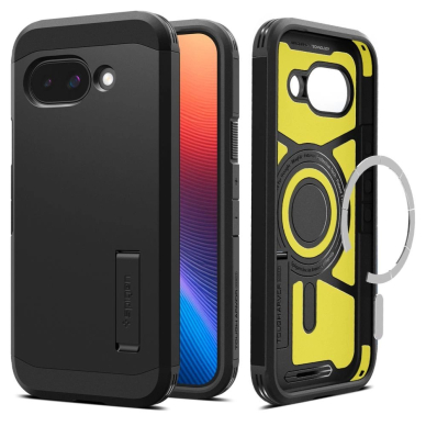 Google Pixel 9A – Spigen Tough Armor Mag MagSafe dėklas - Juodas