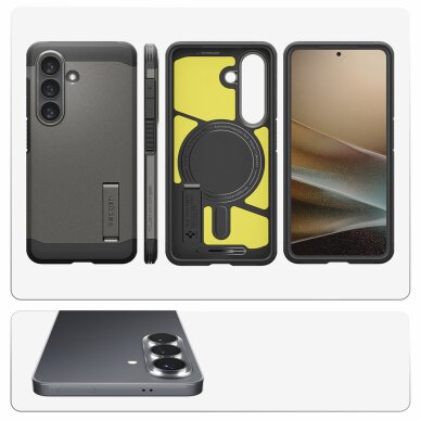 Samsung Galaxy S26 Spigen Tough Armor Mag MagSafe dėklas – pilkas 9