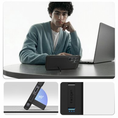 Samsung Galaxy S26 Ultra Spigen Tough Armor Mag MagSafe dėklas – juodas 11