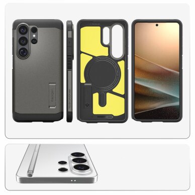 Samsung Galaxy S26 Ultra Spigen Tough Armor Mag MagSafe dėklas – pilkas 9