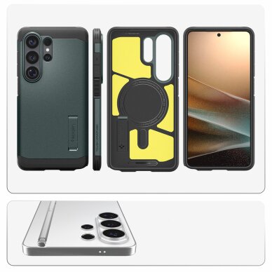 Samsung Galaxy S26 Ultra Spigen Tough Armor Mag MagSafe dėklas – žalias 9
