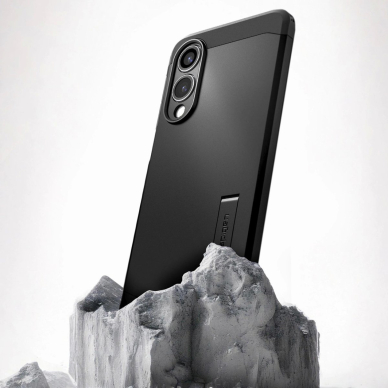 Samsung Galaxy S25 Edge Spigen Tough Armor MagSafe dėklas - juodas 10