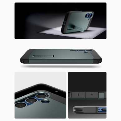 Spigen Tough Armor MagSafe Dėklas Samsung Galaxy S25+ - Žalias 14 Spigen Tough Armor MagSafe Dėklas Samsung Galaxy S25+ - Žalias 14