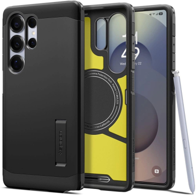 Spigen Tough Armor MagSafe dėklas Samsung Galaxy S25 Ultra - juodas Spigen Tough Armor MagSafe dėklas Samsung Galaxy S25 Ultra - juodas