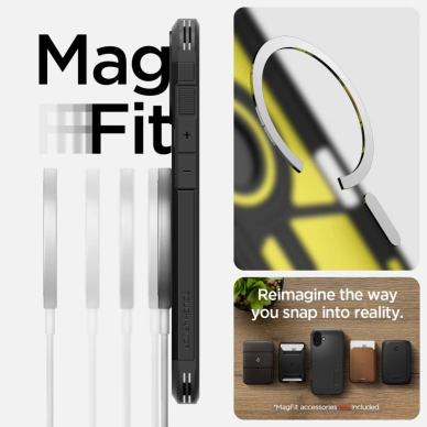 Spigen Tough Armor MagSafe Dėklas su stoveliu skirtas iPhone 16 - Juodas 14