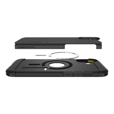 Spigen Tough Armor MagSafe Dėklas su stoveliu skirtas iPhone 16 - Juodas 8