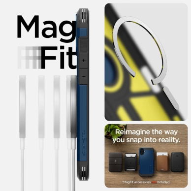 Spigen Tough Armor MagSafe Dėklas su stoveliu skirtas iPhone 16 - Mėlynas 14