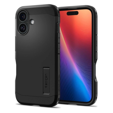 Spigen Tough Armor MagSafe Dėklas su stoveliu skirtas iPhone 16 Plus - Juodas 13