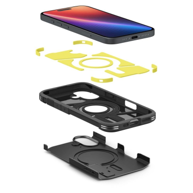 Spigen Tough Armor MagSafe Dėklas su stoveliu skirtas iPhone 16 Plus - Juodas 4