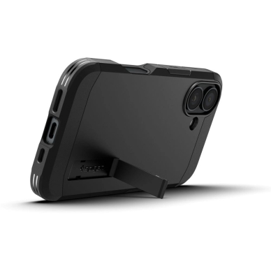 Spigen Tough Armor MagSafe Dėklas su stoveliu skirtas iPhone 16 Plus - Juodas 6