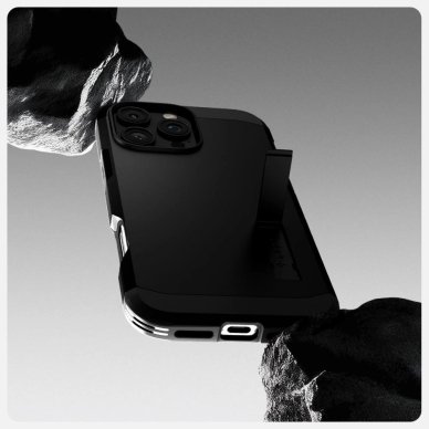 Spigen Tough Armor MagSafe Dėklas su stoveliu skirtas iPhone 16 Pro - Juodas 8
