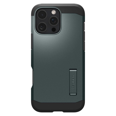 Spigen Tough Armor MagSafe Dėklas su stoveliu skirtas iPhone 16 Pro - Žalias 2