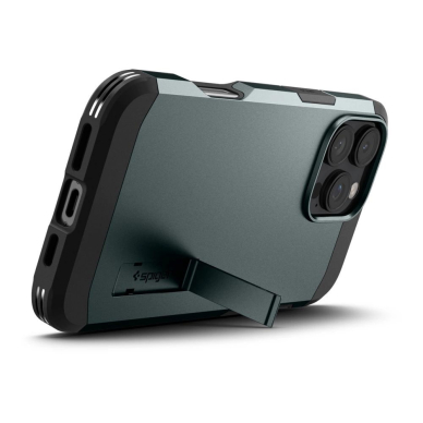 Spigen Tough Armor MagSafe Dėklas su stoveliu skirtas iPhone 16 Pro - Žalias 7