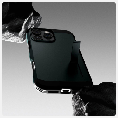 Spigen Tough Armor MagSafe Dėklas su stoveliu skirtas iPhone 16 Pro - Žalias 8