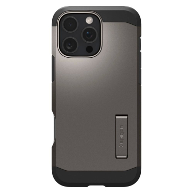 Spigen Tough Armor MagSafe Dėklas su stoveliu skirtas iPhone 16 Pro - gunmetal 2