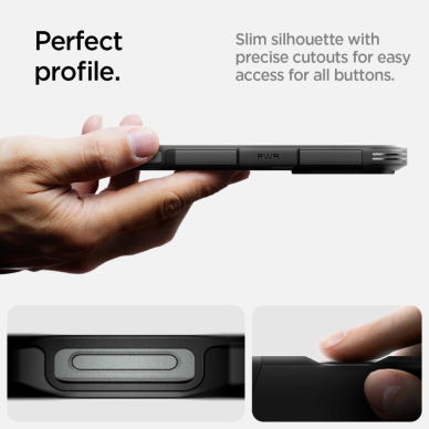 Spigen Tough Armor MagSafe Dėklas su stoveliu skirtas iPhone 16 Pro Max - Juodas 12