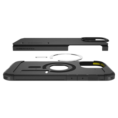Spigen Tough Armor MagSafe Dėklas su stoveliu skirtas iPhone 16 Pro Max - Juodas 6
