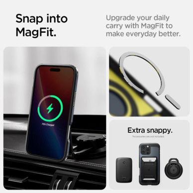 Spigen Tough Armor MagSafe Dėklas su stoveliu skirtas iPhone 16 Pro Max - Tamsiai Pilkas 10