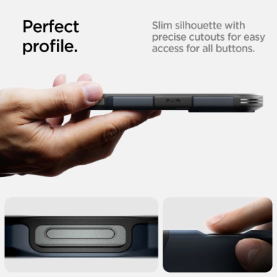 Spigen Tough Armor MagSafe Dėklas su stoveliu skirtas iPhone 16 Pro Max - Tamsiai Pilkas 11