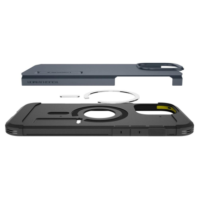 Spigen Tough Armor MagSafe Dėklas su stoveliu skirtas iPhone 16 Pro Max - Tamsiai Pilkas 6