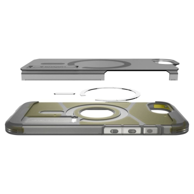 iPhone 16e – Spigen Tough Armor MagSafe dėklas - Skaidriai pilkas 9